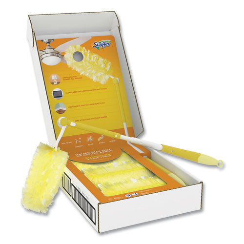 Image of Swiffer® Heavy Duty Dusters Starter Kit, Handle Extends To 3 Ft, 1 Handle With 12 Duster Refills