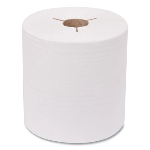 Image of Tork® Advanced Hand Towel Roll, Notched, 1-Ply, 8" x 800 ft, White, 6 Rolls/Carton