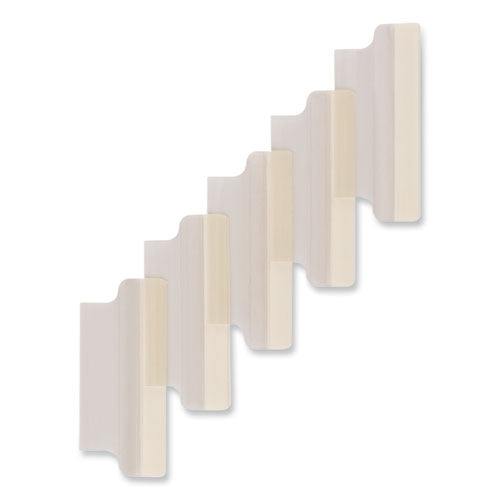 Image of Avery® Insertable Index Tabs with Printable Inserts, 1/5-Cut, Clear, 1.5" Wide, 25/Pack