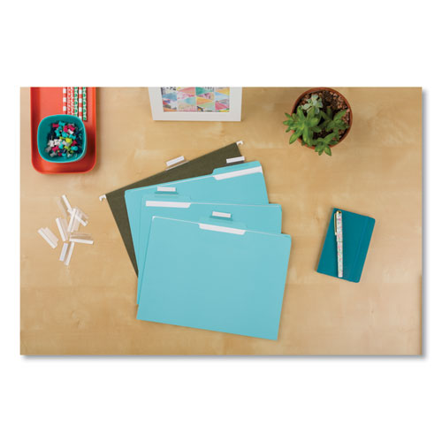 Image of Avery® Insertable Index Tabs with Printable Inserts, 1/5-Cut, Clear, 1.5" Wide, 25/Pack