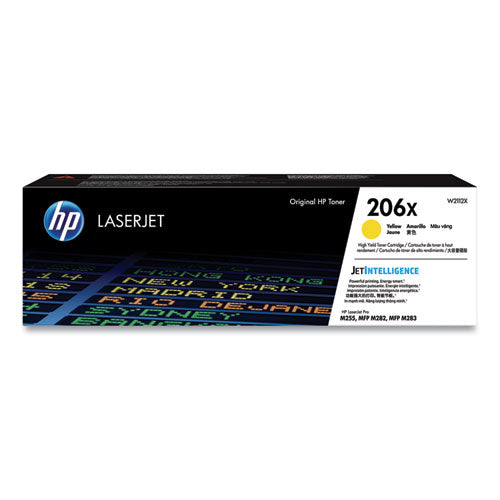 Image of HP HP 206x, (w2112x) High-Yield Yellow Original Laserjet Toner Cartridge