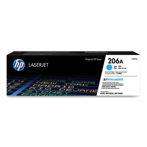 Image of HP HP 206a, (w2111a) Cyan Original Laserjet Toner Cartridge