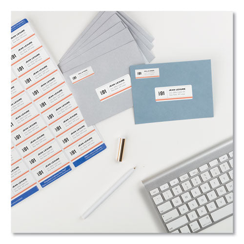 Image of Avery® Easy Peel White Address Labels W/ Sure Feed Technology, Inkjet Printers, 1 X 2.63, White, 30/sheet, 100 Sheets/box