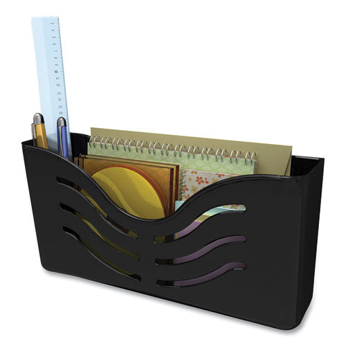 Image of deflecto® EZ Link Magnetic Wall Mount Supply Organizer, Legal/Letter/Tabloid Size, 10" x 2.63" x 5", Black