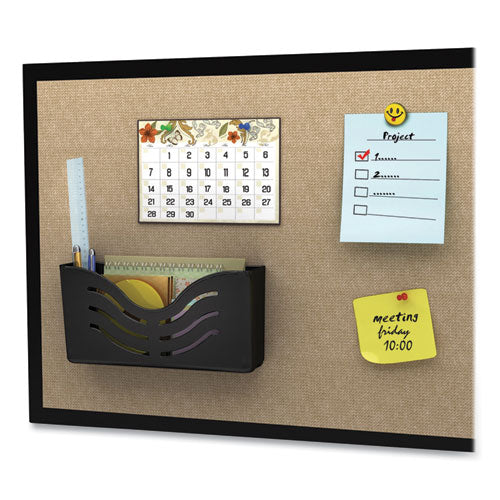 Image of deflecto® EZ Link Magnetic Wall Mount Supply Organizer, Legal/Letter/Tabloid Size, 10" x 2.63" x 5", Black