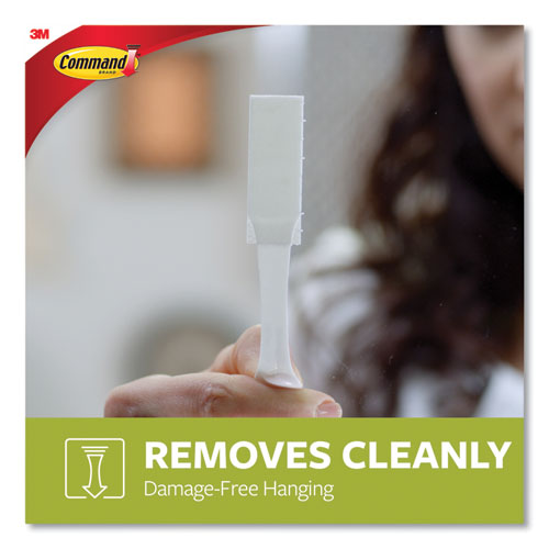 Image of Command Picture Hanging Strips, Large, Removable, Holds Up To 4 Lbs Per Pair, 0.75 X 3.65, White, 12 Pairs/pack