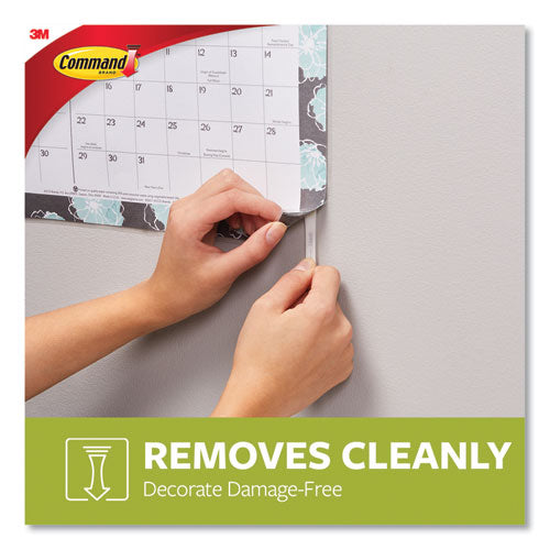 Image of Command Poster Strips, Removable, Holds Up To 1 Lb Per Pair, 0.63 X 1.75, White, 136/pack
