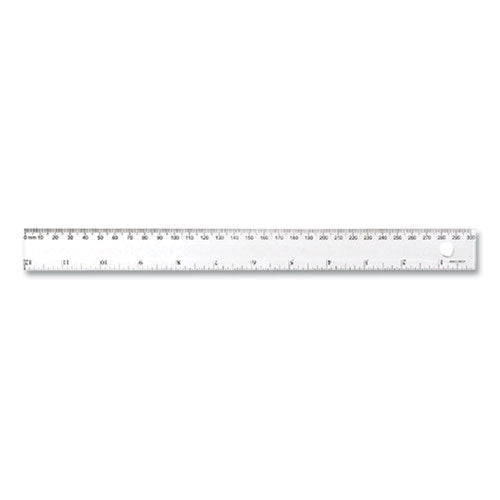 Image of Westcott® Transparent Shatter-Resistant Plastic Ruler, Standard/metric, 12" Long, Clear