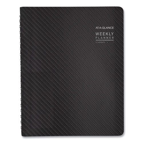 Image of AT-A-GLANCE® Contemporary Weekly/Monthly Planner, Vertical-Column Format, 11 x 8.25, Graphite Cover, 12-Month (Jan to Dec): 2025