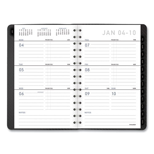 Image of AT-A-GLANCE® Contemporary Weekly/Monthly Planner, Open-Block Format, 8.5 x 5.5, Graphite Cover, 12-Month (Jan to Dec): 2025