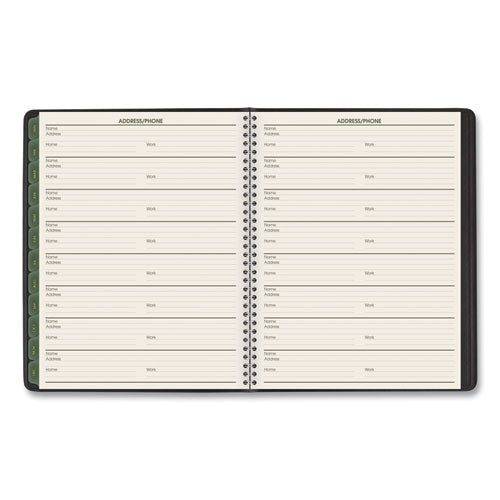 Image of AT-A-GLANCE® Recycled Weekly Vertical-Column Format Appointment Book, 8.75 x 7, Black Cover, 12-Month (Jan to Dec): 2025
