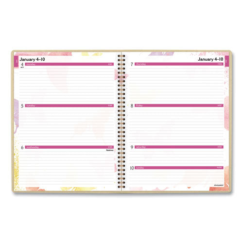 Image of AT-A-GLANCE® Watercolors Weekly/Monthly Planner, Butterflies Artwork, 11 x 8.5, Multicolor Cover, 12-Month (Jan to Dec): 2025