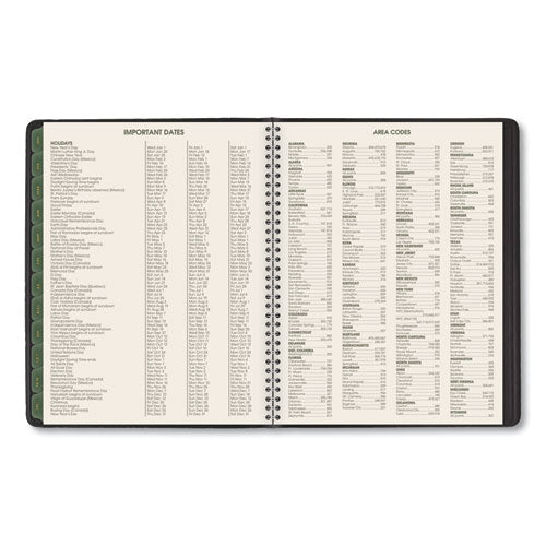 Image of AT-A-GLANCE® Recycled Weekly Vertical-Column Format Appointment Book, 8.75 x 7, Black Cover, 12-Month (Jan to Dec): 2025