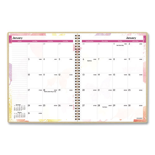 Image of AT-A-GLANCE® Watercolors Weekly/Monthly Planner, Butterflies Artwork, 11 x 8.5, Multicolor Cover, 12-Month (Jan to Dec): 2025