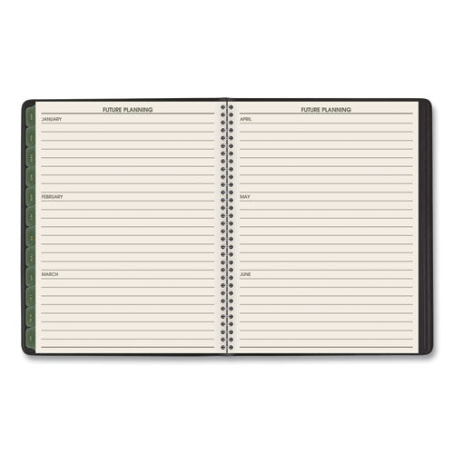 Image of AT-A-GLANCE® Recycled Weekly Vertical-Column Format Appointment Book, 8.75 x 7, Black Cover, 12-Month (Jan to Dec): 2025