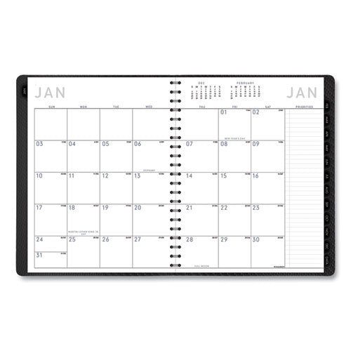 Image of AT-A-GLANCE® Contemporary Weekly/Monthly Planner, Vertical-Column Format, 11 x 8.25, Graphite Cover, 12-Month (Jan to Dec): 2025