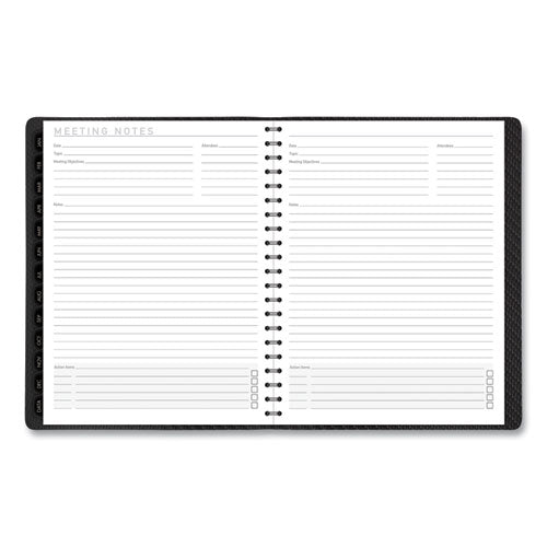 Image of AT-A-GLANCE® Contemporary Weekly/Monthly Planner, Vertical-Column Format, 11 x 8.25, Graphite Cover, 12-Month (Jan to Dec): 2025