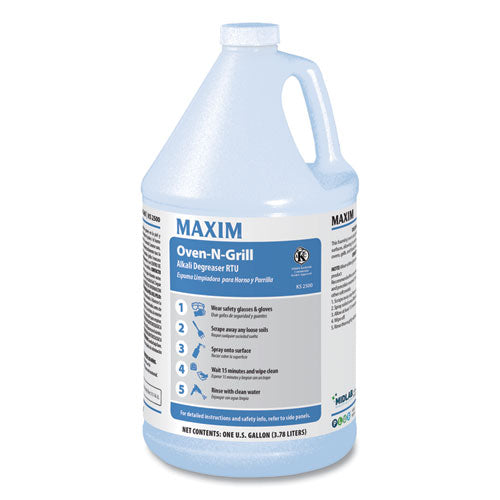Image of Maxim® Oven-N-Grill Alkali Degreaser Rtu, Citrus Scent, , 1 Gal Bottle, 4/carton