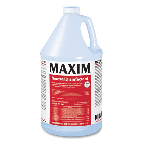 Image of Maxim® Neutral Disinfectant, Lemon Scent, 1 Gal Bottle, 4/carton