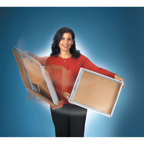 Image of Bankers Box® R-Kive Heavy-Duty Storage Boxes, Letter/legal Files, 12.75" X 16.5" X 10.38", White/red, 12/carton
