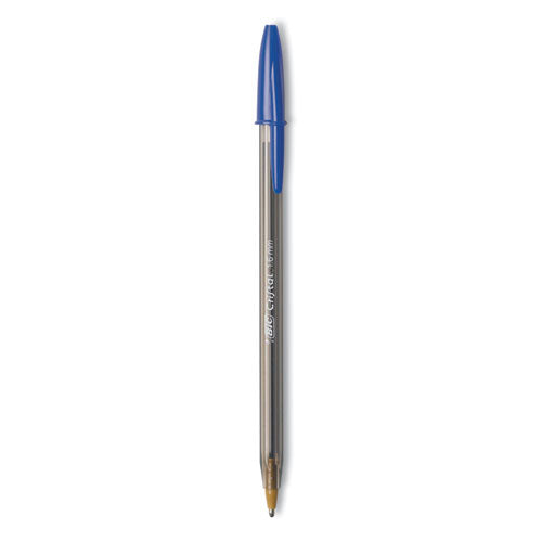Image of BIC® Cristal Xtra Bold Ballpoint Pen, Stick, Bold 1.6 Mm, Blue Ink, Clear Barrel, 24/pack