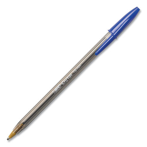 Image of BIC® Cristal Xtra Bold Ballpoint Pen, Stick, Bold 1.6 Mm, Blue Ink, Clear Barrel, 24/pack