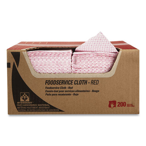 Image of WypAll® Foodservice Cloths, 12.5 X 23.5, Red, 200/carton