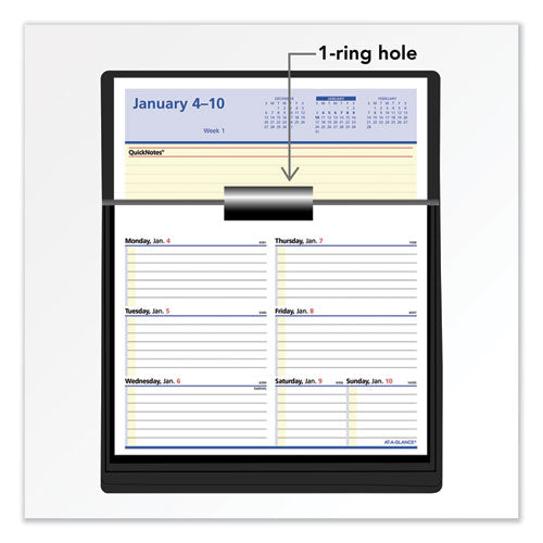 Image of AT-A-GLANCE® Flip-A-Week Desk Calendar Refill with QuickNotes, 7 x 6, White Sheets, 12-Month (Jan to Dec): 2025