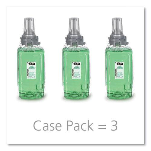 Image of GOJO® Botanical Foam Handwash Refill, For ADX-12 Dispenser, Botanical Scent, 1,250 mL, 3/Carton