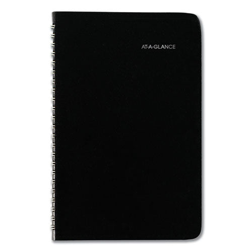 Image of AT-A-GLANCE® DayMinder Block Format Weekly Appointment Book, Tabbed Telephone/Add Section, 8.5 x 5.5, Black, 12-Month (Jan to Dec): 2025