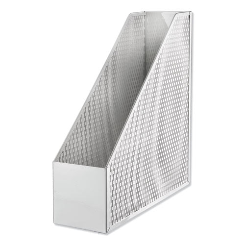 Image of Artistic® Urban Collection Punched Metal Magazine File, 3.5 x 10 x 11.5, White