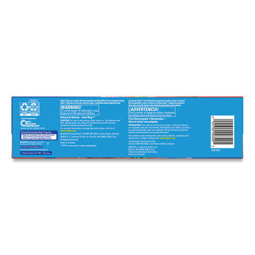 Image of Ziploc® Double Zipper Storage Bags, Triple System Seal, Gallon, 10.56" x 10.75", Clear, 38/Box