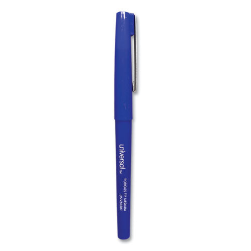 Image of Universal Porous Point Pen, Stick, Medium 0.7 Mm, Blue Ink, Blue Barrel, Dozen