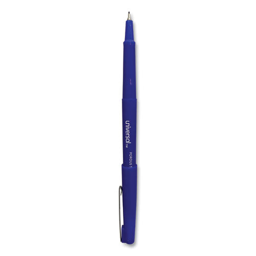 Image of Universal Porous Point Pen, Stick, Medium 0.7 Mm, Blue Ink, Blue Barrel, Dozen