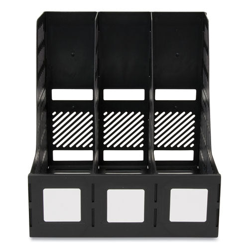 Image of Advantus Literature File, Three Slots, 10 x 10 x 10.25, Black