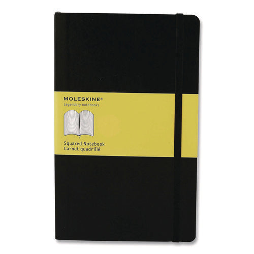 Image of Moleskine® Hard Cover Notebook, 1-Subject, Quadrille Rule, Black Cover, (120) 8.25 x 5 Sheets