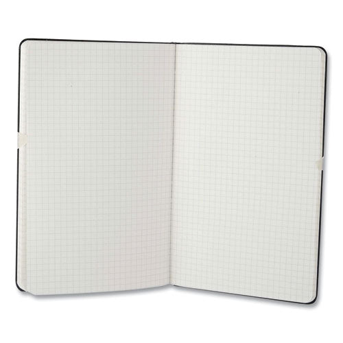 Image of Moleskine® Hard Cover Notebook, 1-Subject, Quadrille Rule, Black Cover, (120) 8.25 x 5 Sheets