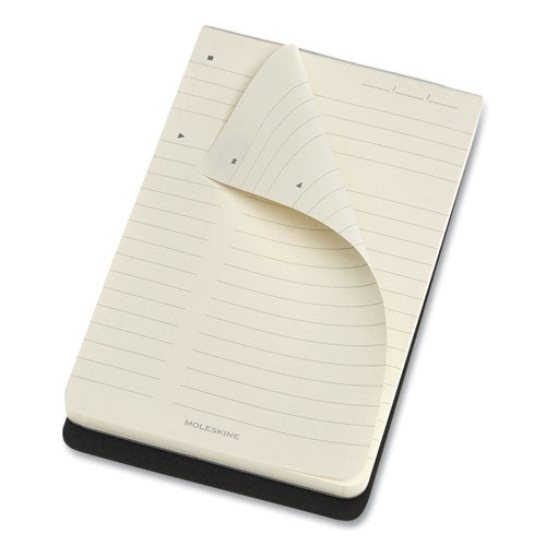 Image of Moleskine® Pro Pad, Meeting-Minutes/notes Format, Black Cover, 96 Ivory 3.5 X 5.5 Sheets