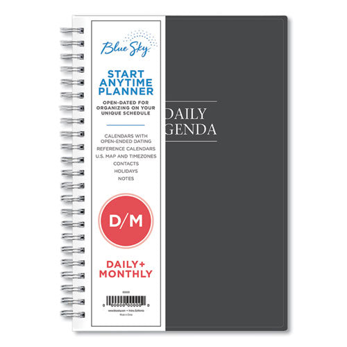 Image of Blue Sky® Passages Non-Dated Perpetual Daily Planner, 8.5 X 5.5, Black Cover, 60-Month (jan To Dec): 2021 To 2025