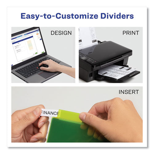 Image of Avery® Big Tab Insertable One-Pocket Plastic Dividers, 5-Tab, 11.13 X 9.25, Assorted, 1 Set