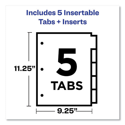 Image of Avery® Big Tab Insertable One-Pocket Plastic Dividers, 5-Tab, 11.13 X 9.25, Assorted, 1 Set