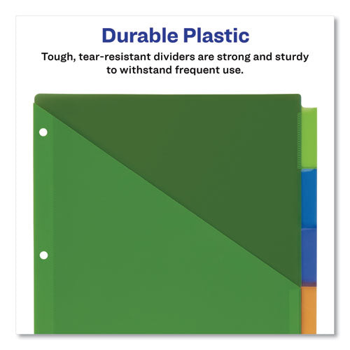Image of Avery® Big Tab Insertable One-Pocket Plastic Dividers, 5-Tab, 11.13 X 9.25, Assorted, 1 Set