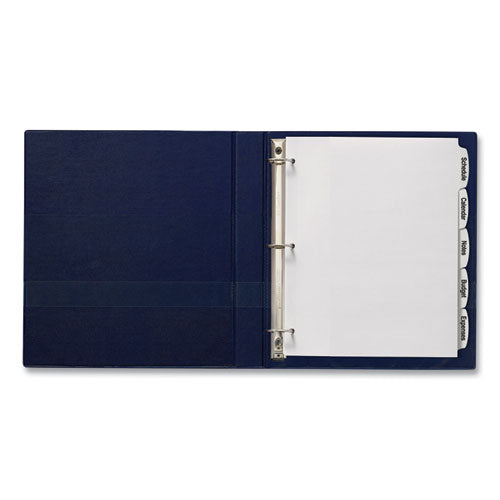 Image of Avery® Big Tab Printable White Label Tab Dividers, 5-Tab, 11 x 8.5, White, 4 Sets