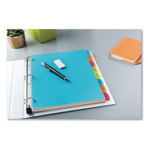 Image of Avery® Big Tab Write and Erase Durable Plastic Dividers, 8-Tab, 11 x 8.5, Assorted, 1 Set