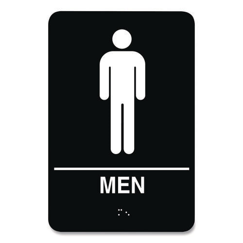 Image of COSCO Indoor Restroom Door Sign, Men/women, 5.9 X 9, Black/white, 2/pack