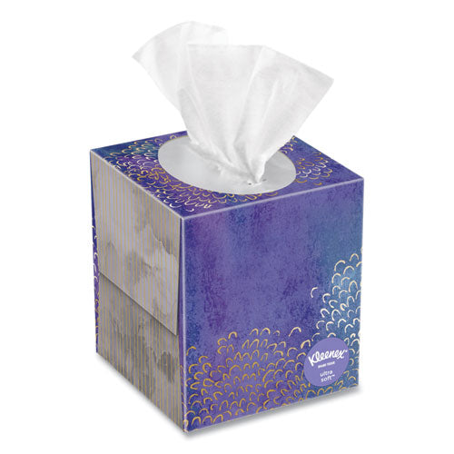 Image of Kleenex® Ultra Soft Facial Tissue, 3-Ply, White, 65 Sheets/Box, 27 Boxes/Carton