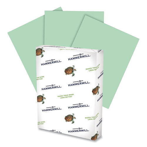 Image of Hammermill® Colors Print Paper, 20 lb Bond Weight, 11 x 17, Green, 500/Ream