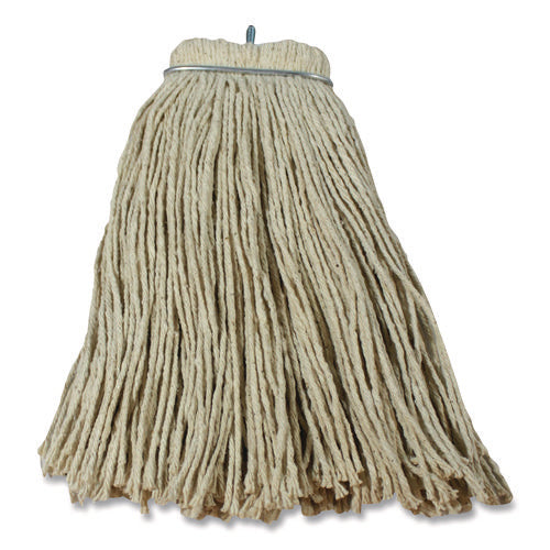 Image of Impact® Layflat Regular Screw-Type Mop Head, Cotton, 20 Oz, 1" Headband, White