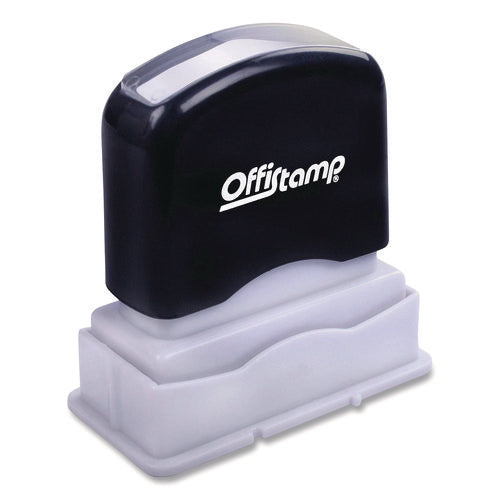 Image of Offistamp® Pre-Inked Message Stamp, Draft, 1.63" X 0.38", Red Ink