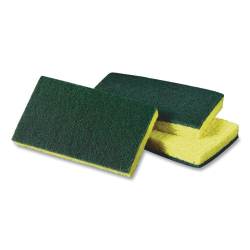 Image of Scotch-Brite PROFESSIONAL Medium-Duty Scrubbing Sponge, 3.6 X 6.1, 0.7" Thick, Yellow/green